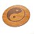 Quadro Yin e Yang em marchetaria - 15cm - Imagem 2