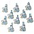 Mini Pregadores Cegonha Azul 10 Unidades - Imagem 2