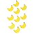 Apliques de Frutas em Silicone Banana 10 Unidades - Imagem 2
