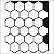 Pastilha Resinada Adesiva Hexagonal Black - Imagem 3
