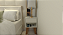 Mesa de Cabeceira 30cm MDF Branco Off White com Pés - Imagem 1