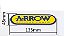 Adesivo Arrow retangular  preto e amarelo 135 X 30 mm - Imagem 3