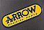 Adesivo Arrow retangular  preto e amarelo 135 X 30 mm - Imagem 1