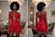 Vestido Crochê Sexy Vermelho Sob Medida - Imagem 1