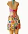 Vestido Crochê Clorido Curto Costas Nua - Imagem 2
