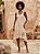 Vestido Crochê Praia Verão Barra Assimétrica Off White - Imagem 1