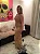 Vestido Crochê Dourado Longo Costa Nua - Imagem 1