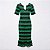Vestido Longo Crochê Verde e Preto Babado - Imagem 2