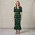Vestido Longo Crochê Verde e Preto Babado - Imagem 1