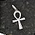 Pingente cruz ankh egípcia ansata em prata 950k (P) - Imagem 3