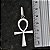 Pingente cruz ankh egípcia ansata em prata 950k (P) - Imagem 2