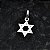 Pingente estrela de Salomão em prata 950k (trabalhada) - Imagem 2