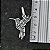Pingente colibri tribal em prata 950k - Imagem 2