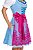 Vestido Azul Turquesa e Pink - Imagem 3