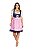 Vestido Marinho e Rosa Bordado - Imagem 1