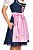 Vestido Marinho e Rosa Bordado - Imagem 3