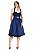 Vestido Midi Azul Marinho com Fivela - Imagem 1