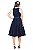 Vestido Midi Azul Marinho com Fivela - Imagem 4