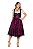 Vestido Midi Marinho e Bordô - Imagem 1