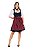 Vestido Bordado Marinho e Vermelho - Imagem 1