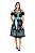 Vestido Midi Verde e Preto - Imagem 1