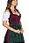 Vestido Vinho e Verde - Imagem 2