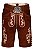 Bermuda de Couro Marrom Lederhosen com Cinto - Imagem 1