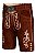 Bermuda de Couro Marrom Lederhosen com Cinto - Imagem 3