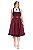 Vestido Midi Marsala com Fivela - Imagem 1