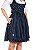 Vestido Estampado Bretzel Azul Marinho - Imagem 3