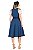 Vestido Midi Azul Mescla com Avental Azul Marinho - Imagem 4