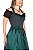 Vestido Midi Verde Escuro Com Avental de Zibeline - Imagem 2