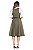 Vestido Midi Verde Musgo com Fivela - Imagem 4