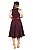 Vestido Midi Vinho com Avental de Renda - Imagem 4