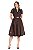 Vestido Midi Marrom com Fivela - Imagem 1