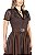 Vestido Midi Marrom com Fivela - Imagem 2