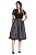 Vestido Midi Preto e Grafite - Imagem 1