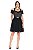 Vestido Preto Mescla com Fivela - Imagem 1