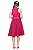 Vestido Midi Rosa Pink com Bordado - Imagem 4