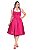 Vestido Midi Rosa Pink com Bordado - Imagem 1