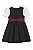 Vestido Infantil Azul Marinho e Vermelho - Imagem 2