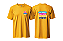 Camiseta Amarela em Algodão Personalizada DTF – Frente 7x7cm e Costas A4 - Imagem 1