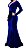 Vestido de Veludo Longo Sereia Decote com Tule Azul - Imagem 1