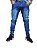 calça jeans premium ziper na perna masculina - Imagem 1
