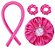Modelador de Cachos Cetim Curling Rod + Touca Cetim Dupla Face + 2 Xuxinhas - Pink - Imagem 1
