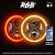 Farol LED 7 Pol 60w Angel Eyes RGB e Seta 2a Ger + Suporte Mitsubishi L200 TR4 Sport - Par - Imagem 3