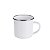 Caneca branca de metal esmaltada Enamel 360ml - Borda Inox - Imagem 2