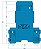 Arquivo morto polionda oficio 360x130x240mm - Azul - Imagem 2