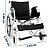 Cadeira de Rodas em Aço Carbono Dobrável D100 Dellamed - Imagem 1