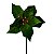 POINSETIA EM VELUDO VERDE COM DETALHES VERMELHO 26CM   G202583 - Imagem 1